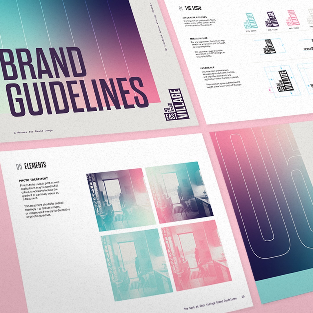 The Spot At East Village brand guidelines