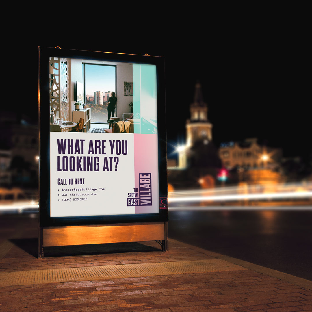 The Spot At East Village transit shelter