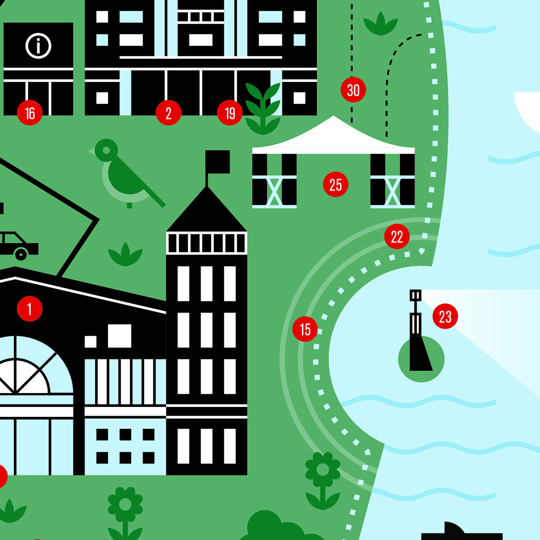 The Forks map illustration